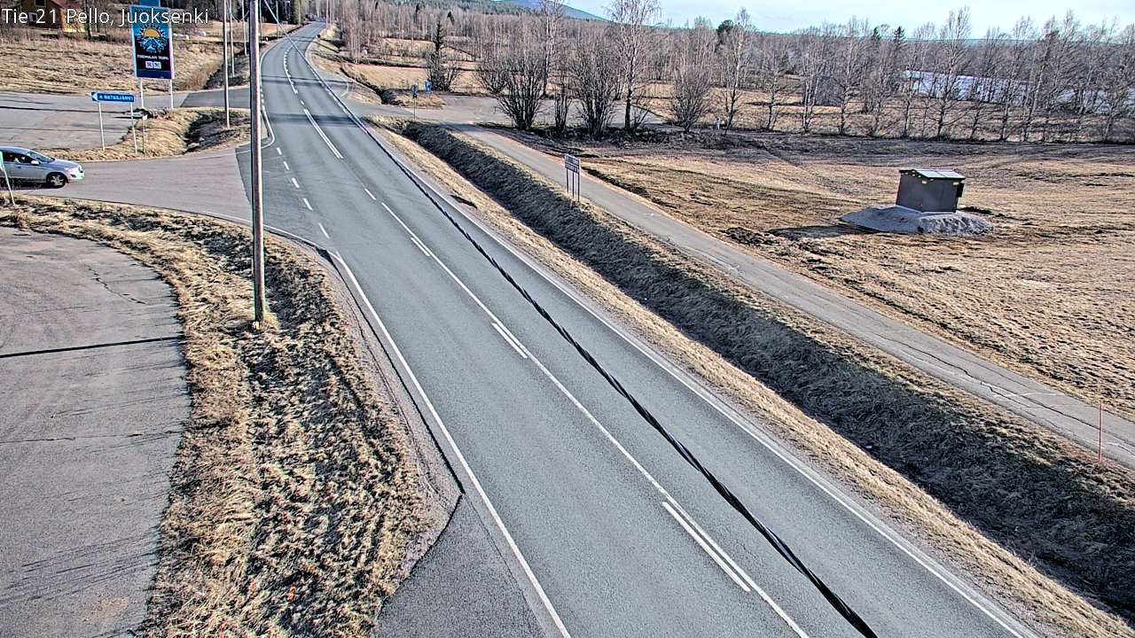 Weather Camera Image Väg 21 Pello Juoksenki, Pello, Lappi