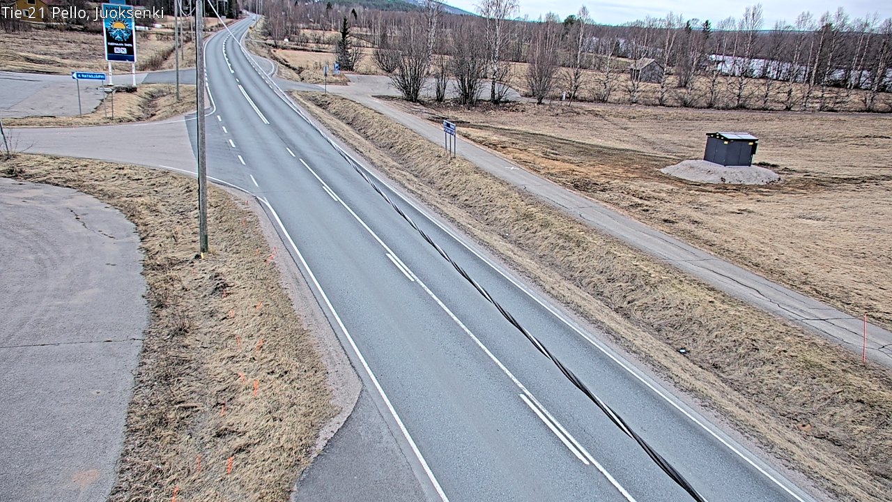 Weather Camera Image Väg 21 Pello Juoksenki, Pello, Lappi
