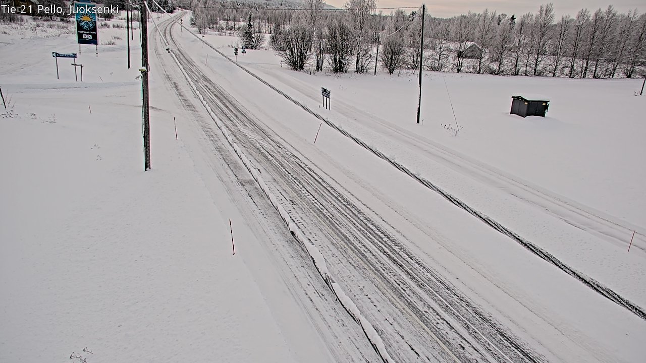 Weather Camera Image Road 21 Pello Juoksenki, Pello, Lappi