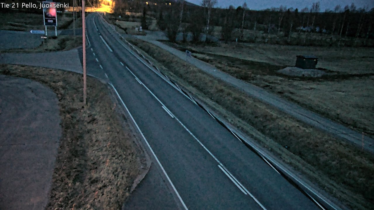 Weather Camera Image Väg 21 Pello Juoksenki, Pello, Lappi