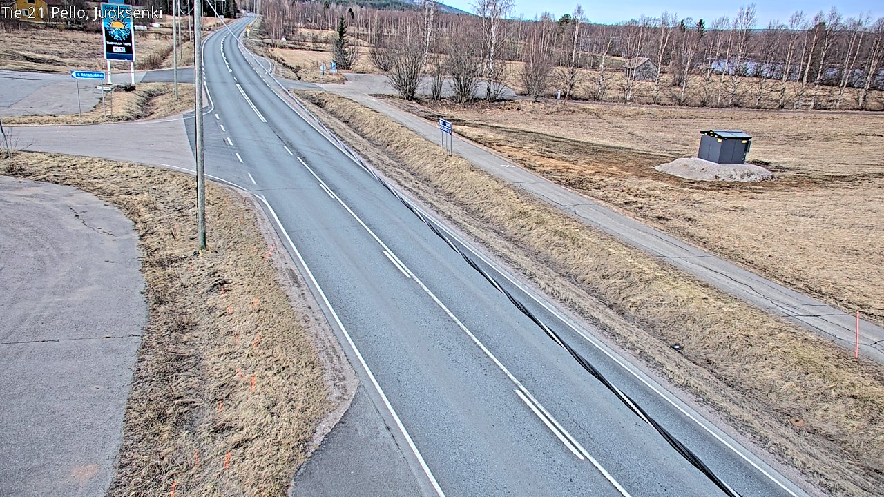 Weather Camera Image Väg 21 Pello Juoksenki, Pello, Lappi