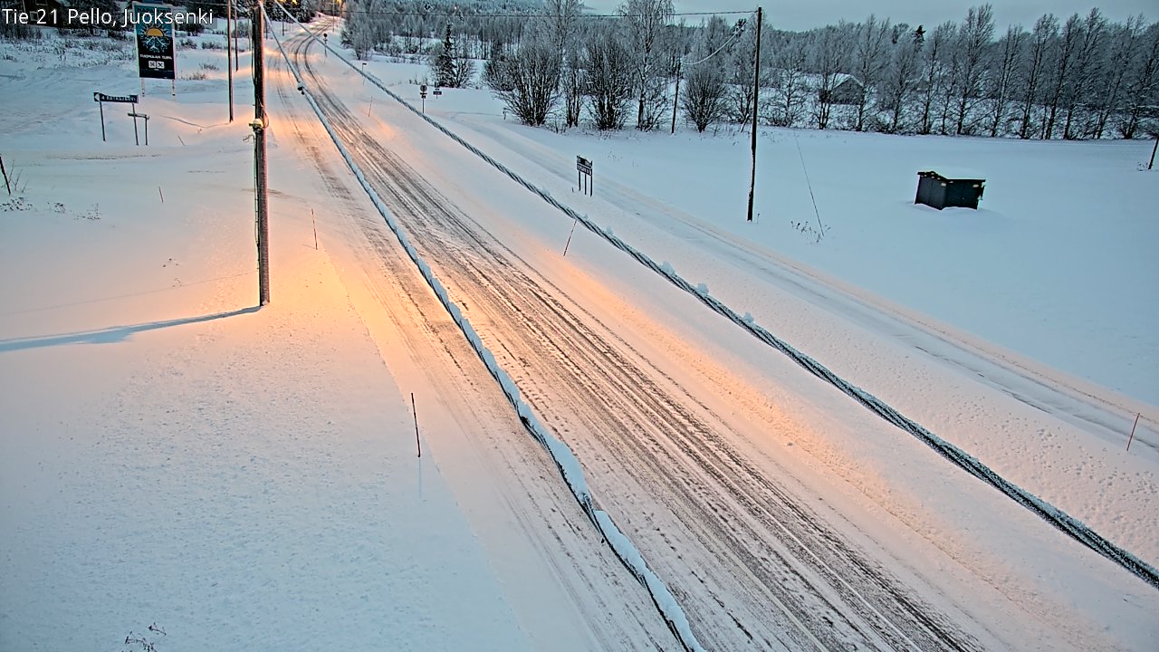 Weather Camera Image Road 21 Pello Juoksenki, Pello, Lappi