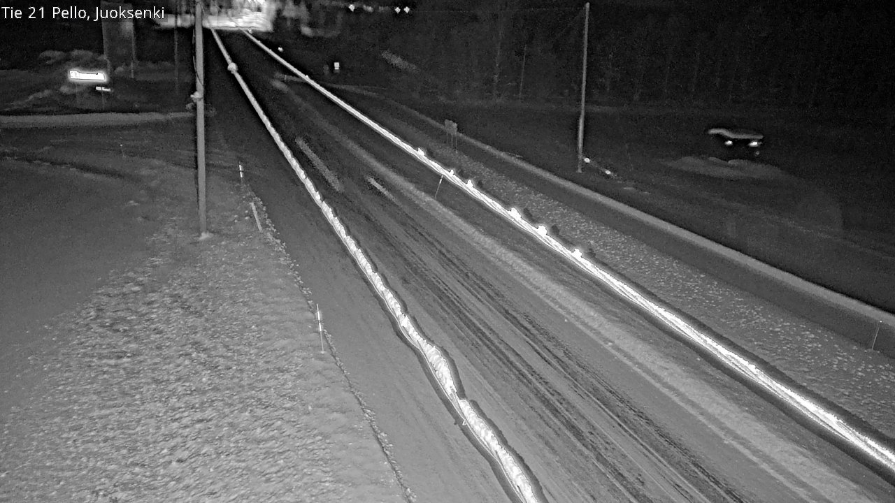 Weather Camera Image Road 21 Pello Juoksenki, Pello, Lappi