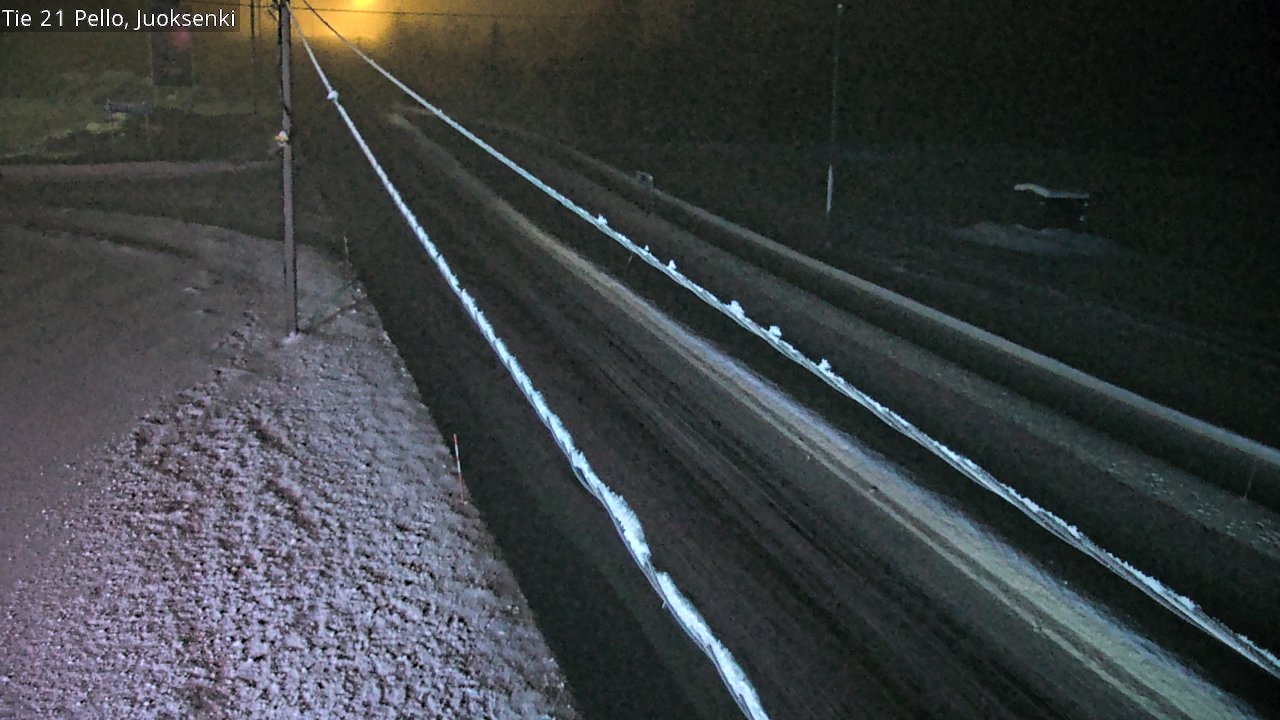 Weather Camera Image Road 21 Pello Juoksenki, Pello, Lappi