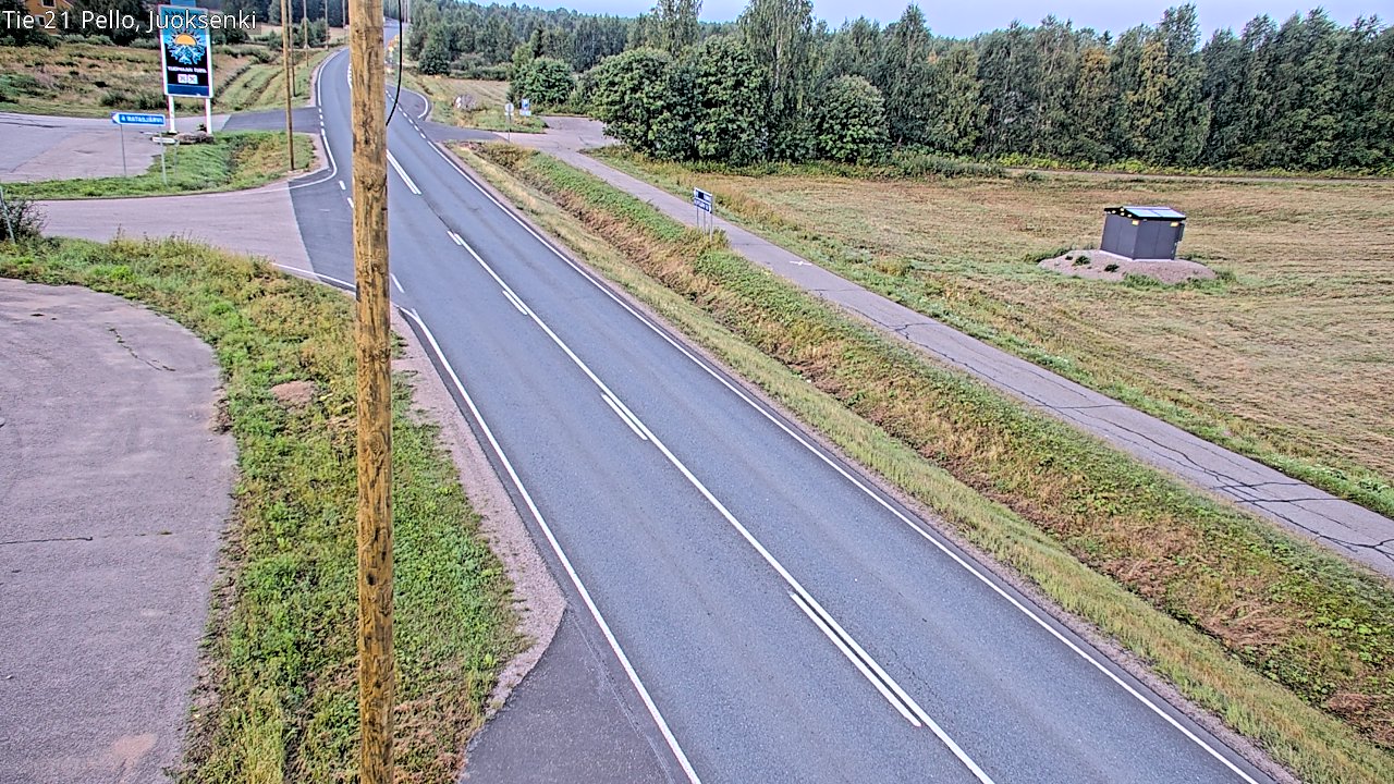 Weather Camera Image Road 21 Pello Juoksenki, Pello, Lappi