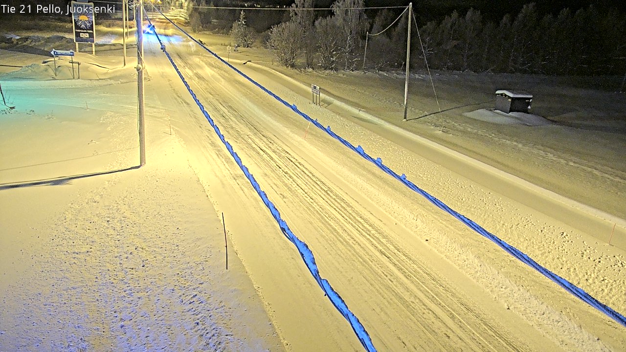 Weather Camera Image Road 21 Pello Juoksenki, Pello, Lappi