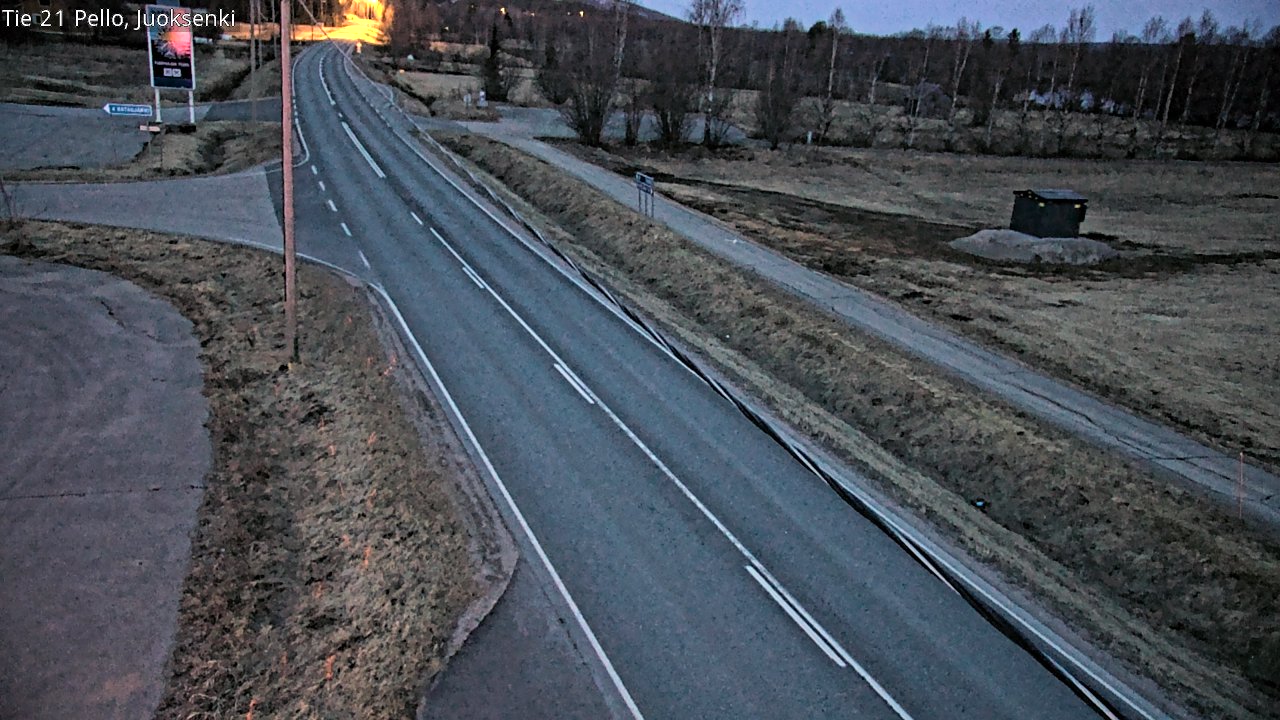 Weather Camera Image Väg 21 Pello Juoksenki, Pello, Lappi