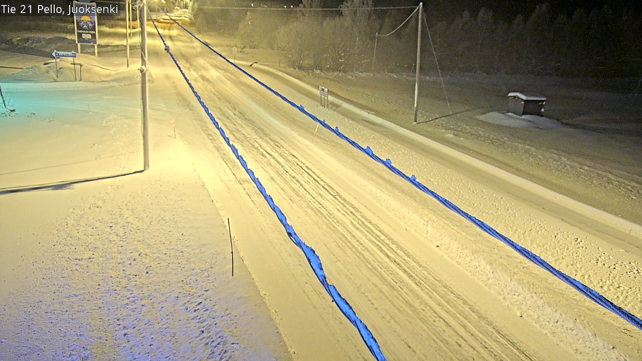 Weather Camera Image Road 21 Pello Juoksenki, Pello, Lappi