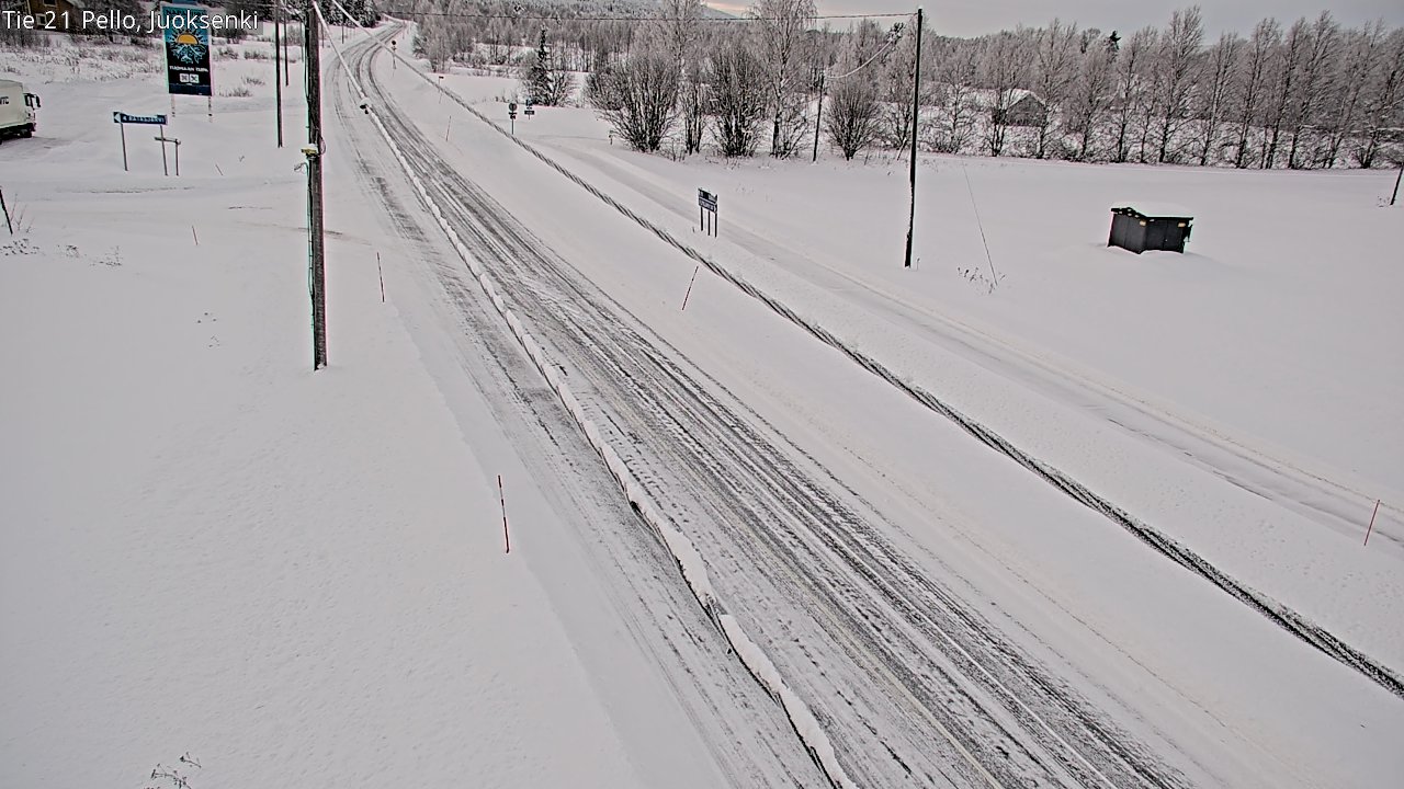Weather Camera Image Road 21 Pello Juoksenki, Pello, Lappi