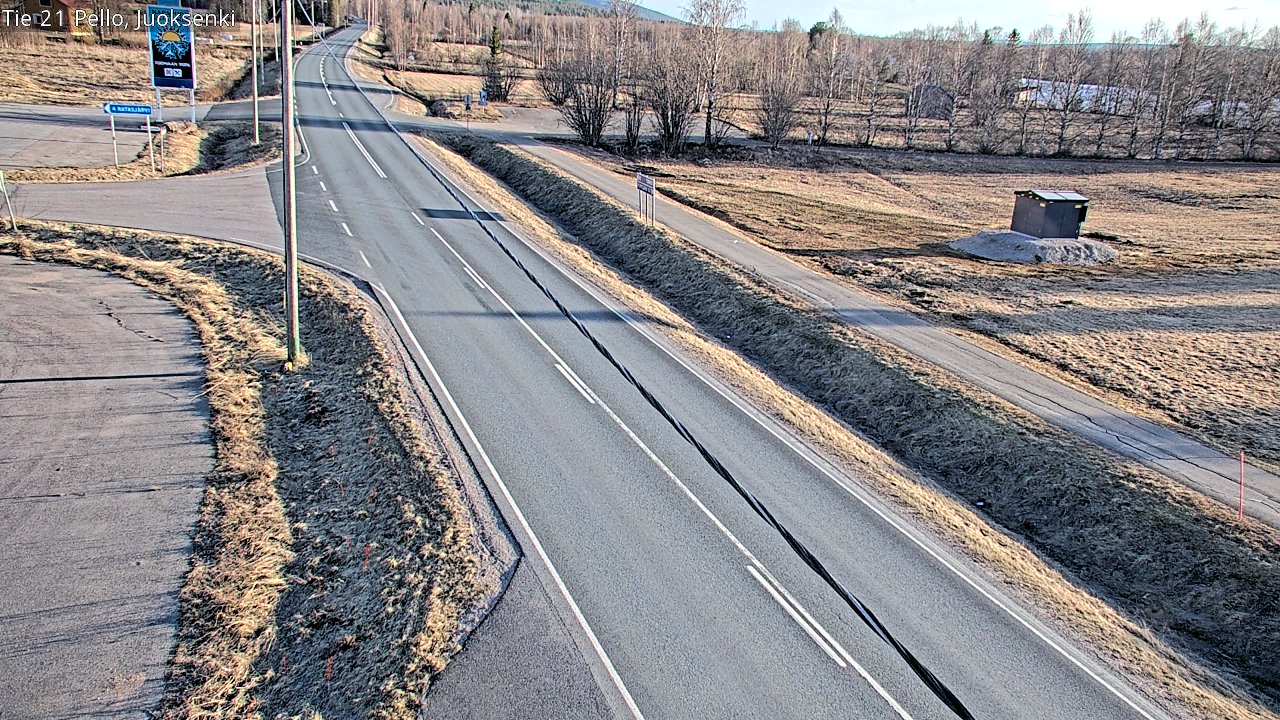 Weather Camera Image Väg 21 Pello Juoksenki, Pello, Lappi