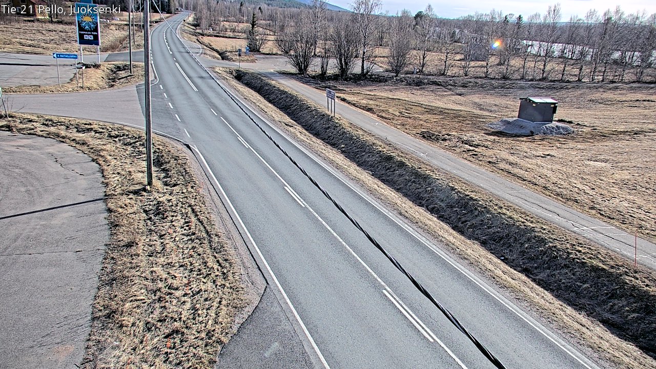 Weather Camera Image Väg 21 Pello Juoksenki, Pello, Lappi
