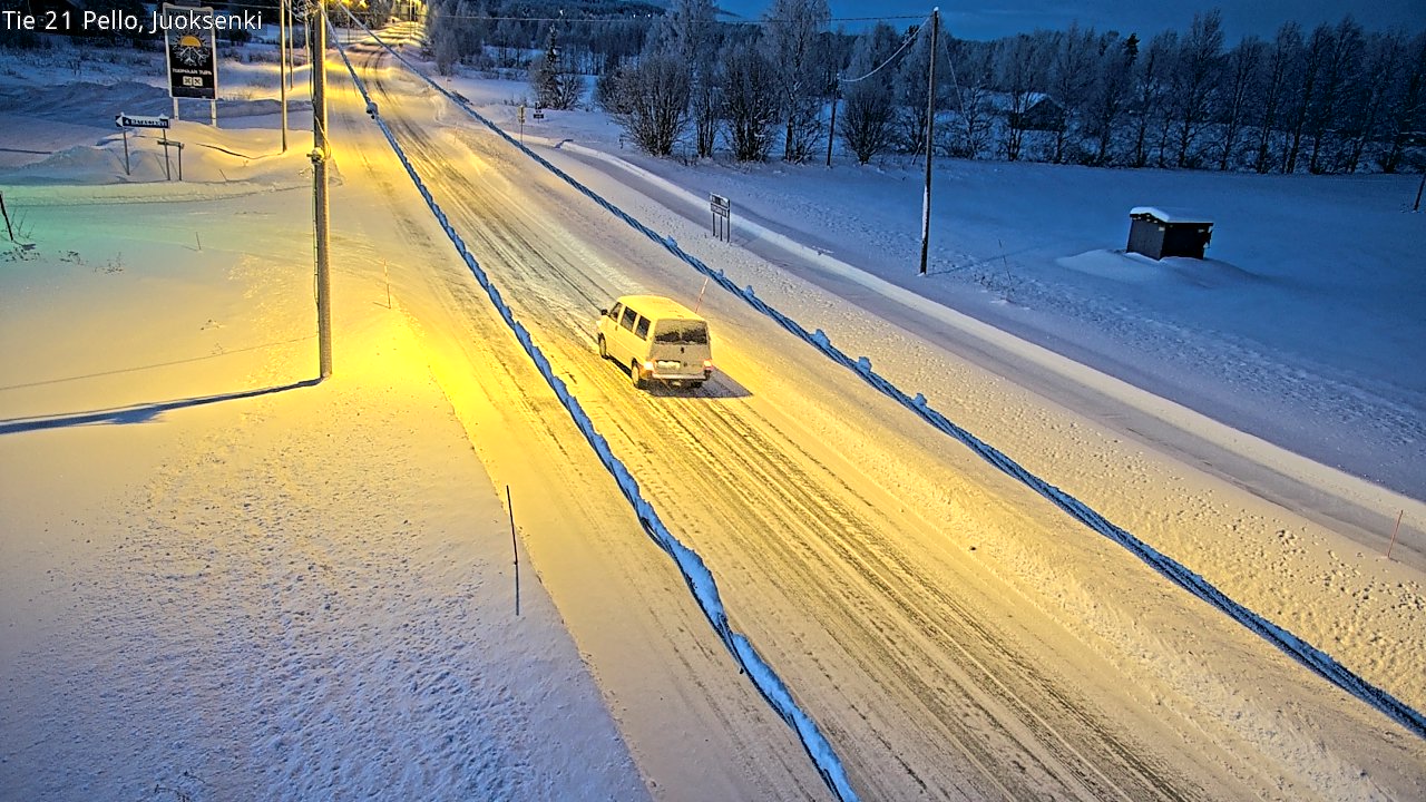 Weather Camera Image Road 21 Pello Juoksenki, Pello, Lappi