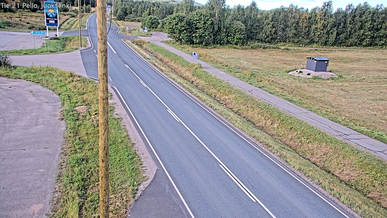 Weather Camera Image Road 21 Pello Juoksenki, Pello, Lappi