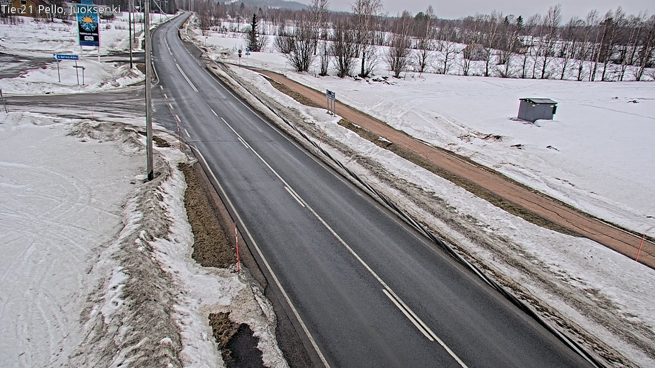 Weather Camera Image Road 21 Pello Juoksenki, Pello, Lappi