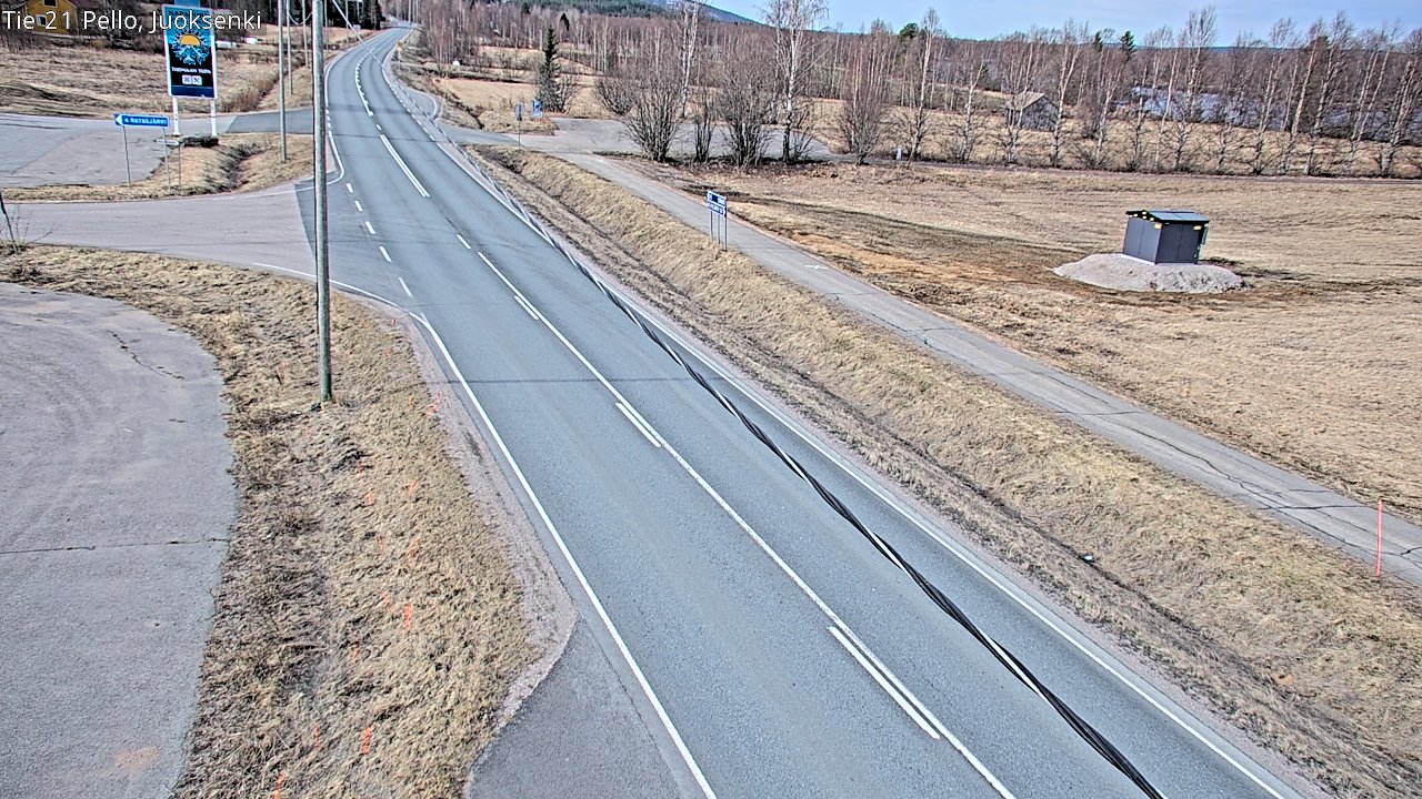 Weather Camera Image Väg 21 Pello Juoksenki, Pello, Lappi