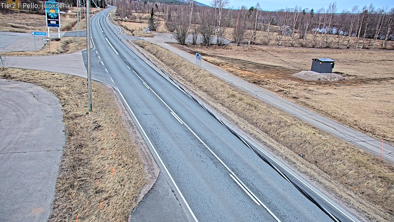 Weather Camera Image Väg 21 Pello Juoksenki, Pello, Lappi