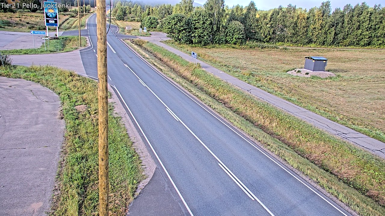 Weather Camera Image Road 21 Pello Juoksenki, Pello, Lappi