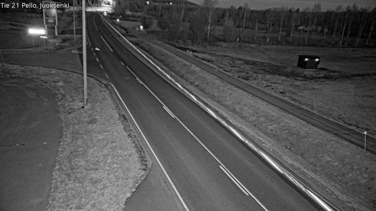 Weather Camera Image Väg 21 Pello Juoksenki, Pello, Lappi