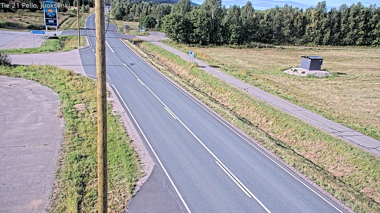 Weather Camera Image Road 21 Pello Juoksenki, Pello, Lappi