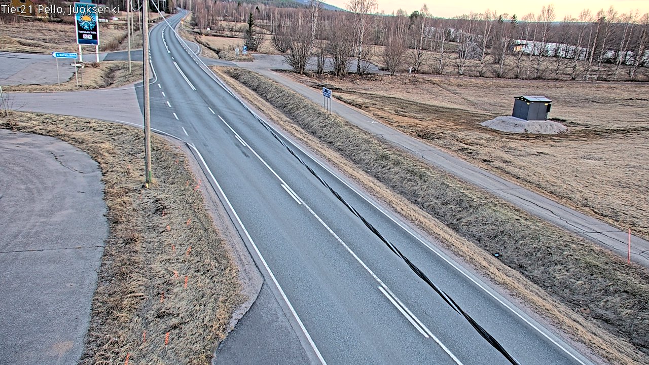 Weather Camera Image Väg 21 Pello Juoksenki, Pello, Lappi