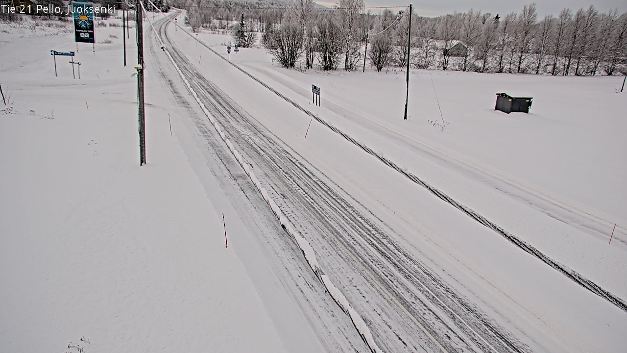 Weather Camera Image Road 21 Pello Juoksenki, Pello, Lappi
