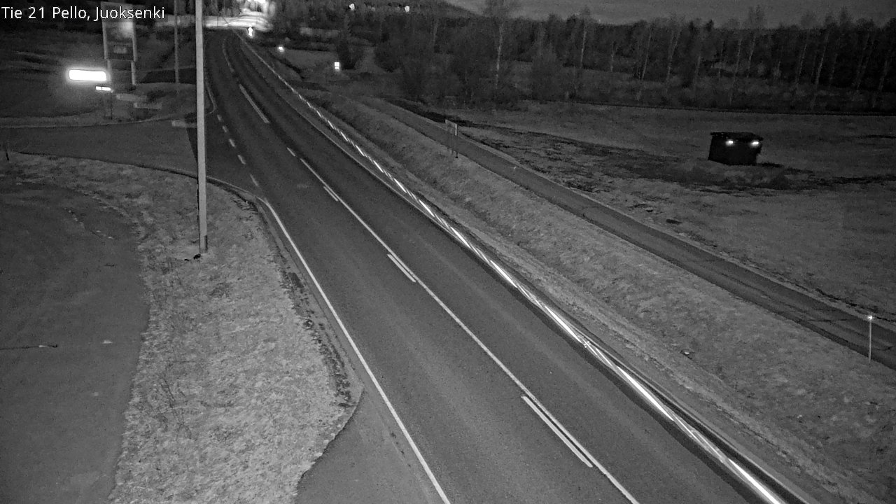 Weather Camera Image Väg 21 Pello Juoksenki, Pello, Lappi