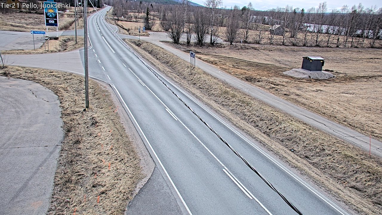 Weather Camera Image Väg 21 Pello Juoksenki, Pello, Lappi