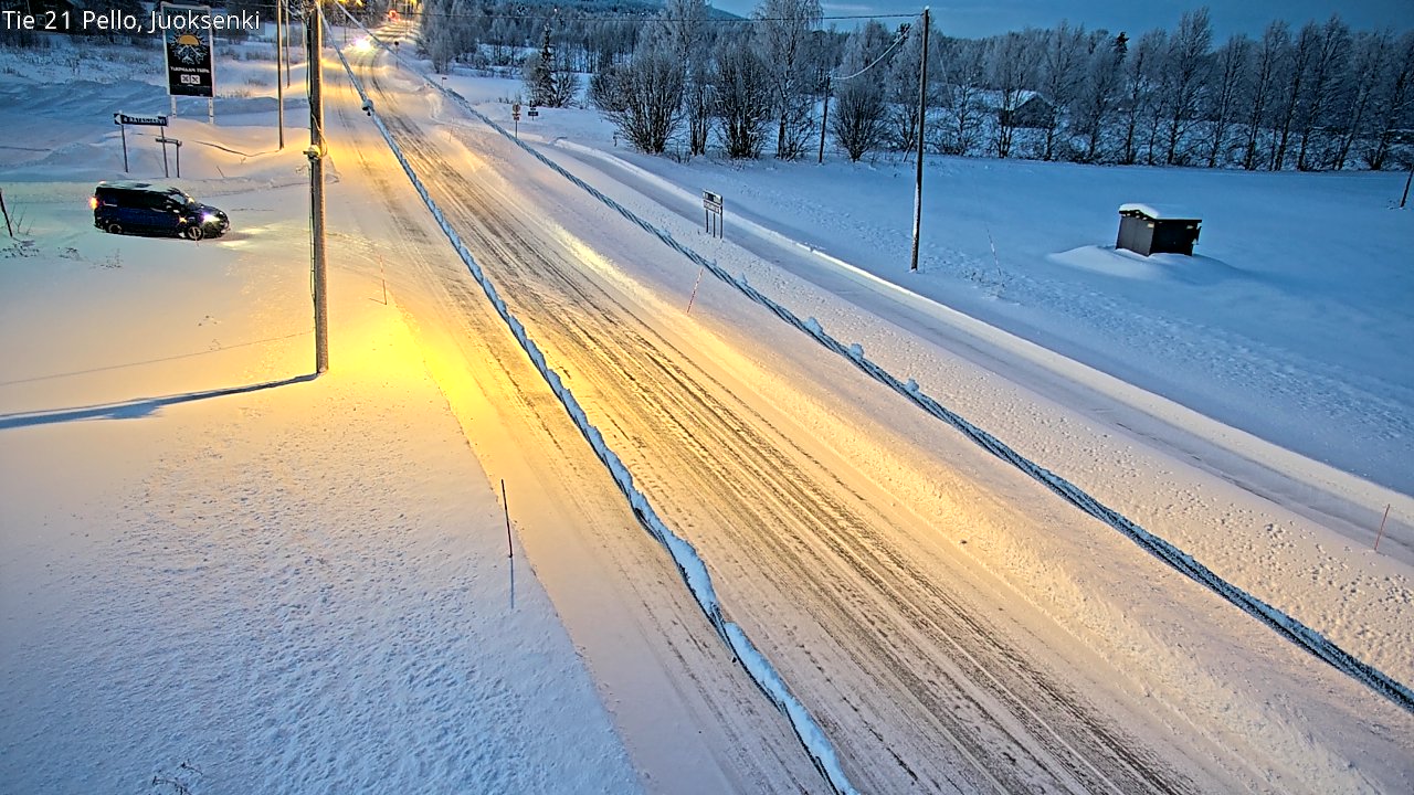 Weather Camera Image Road 21 Pello Juoksenki, Pello, Lappi