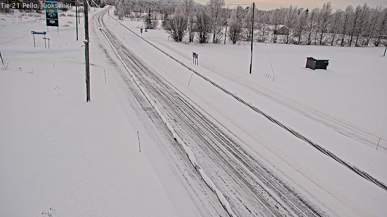Weather Camera Image Road 21 Pello Juoksenki, Pello, Lappi