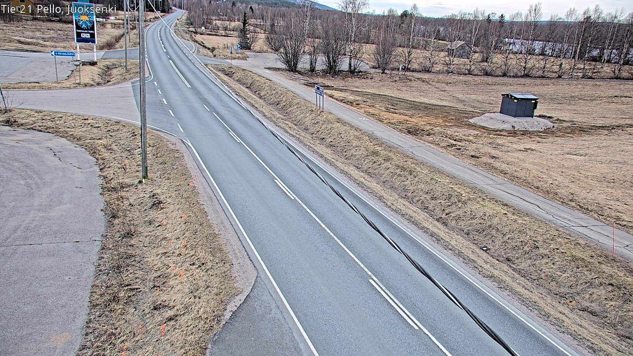 Weather Camera Image Väg 21 Pello Juoksenki, Pello, Lappi
