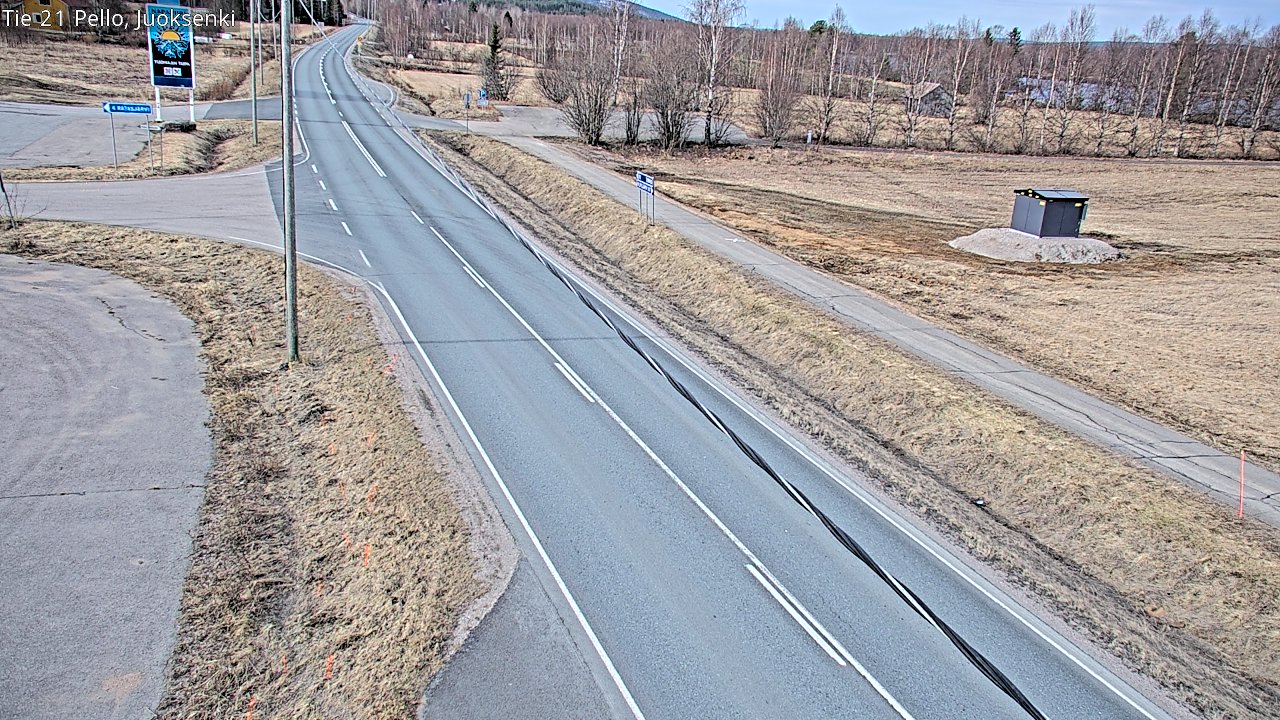 Weather Camera Image Väg 21 Pello Juoksenki, Pello, Lappi