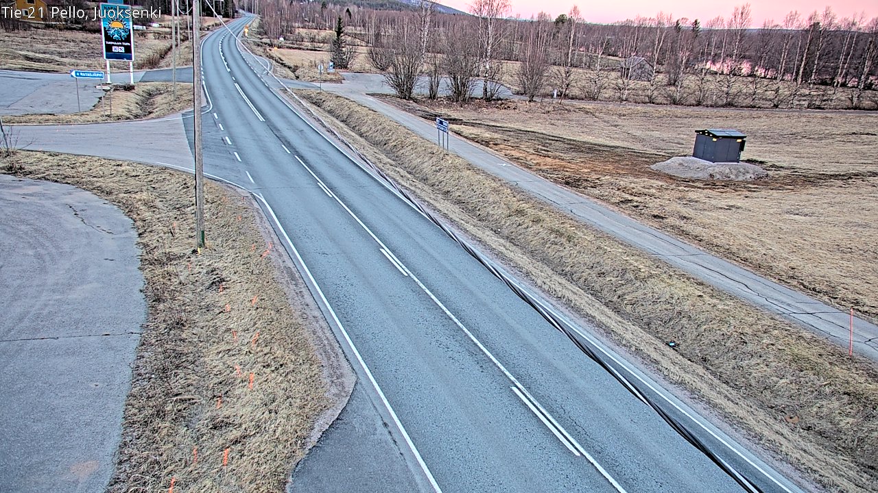 Weather Camera Image Väg 21 Pello Juoksenki, Pello, Lappi