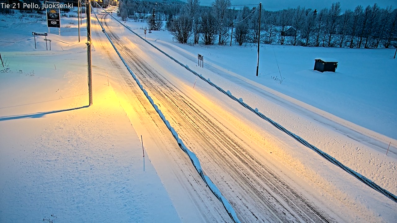 Weather Camera Image Road 21 Pello Juoksenki, Pello, Lappi