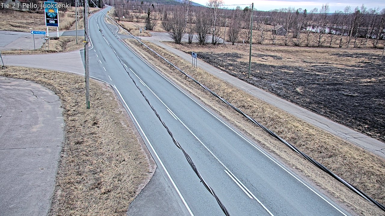 Weather Camera Image Road 21 Pello Juoksenki, Pello, Lappi