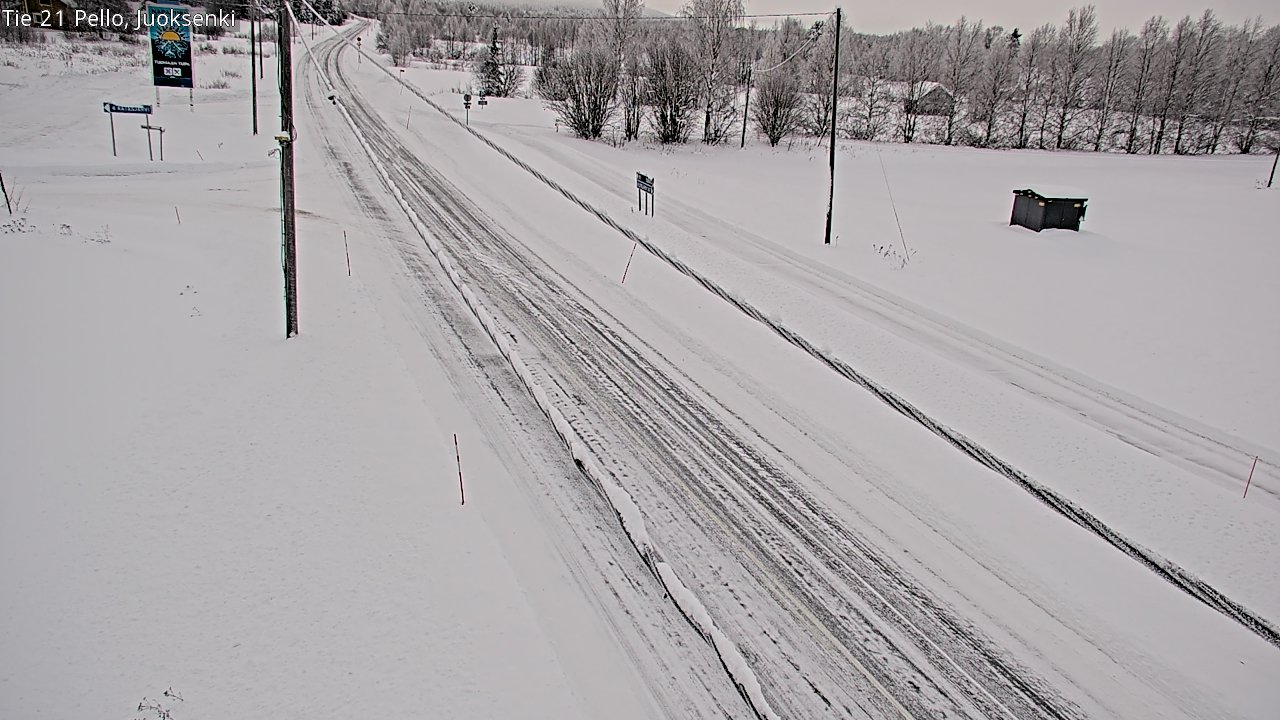 Weather Camera Image Road 21 Pello Juoksenki, Pello, Lappi