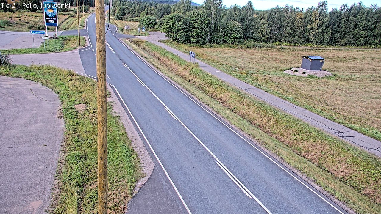 Weather Camera Image Road 21 Pello Juoksenki, Pello, Lappi