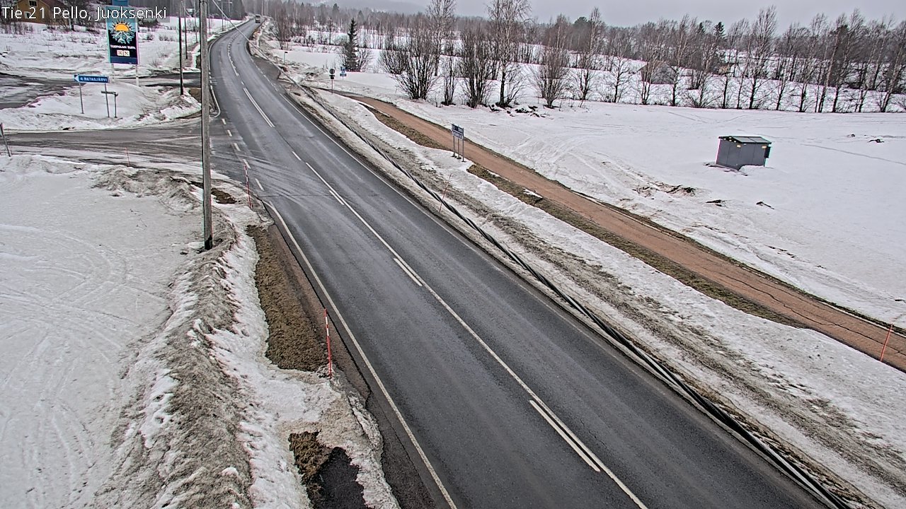 Weather Camera Image Road 21 Pello Juoksenki, Pello, Lappi
