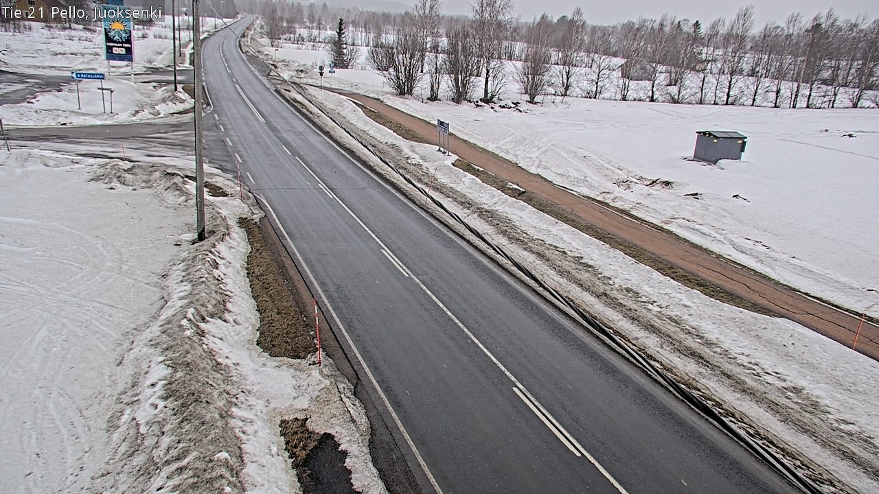 Weather Camera Image Road 21 Pello Juoksenki, Pello, Lappi