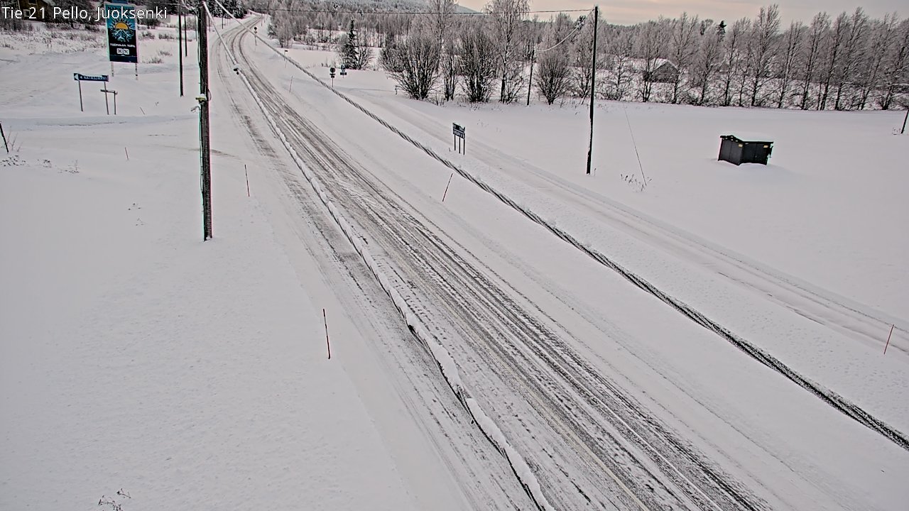 Weather Camera Image Road 21 Pello Juoksenki, Pello, Lappi