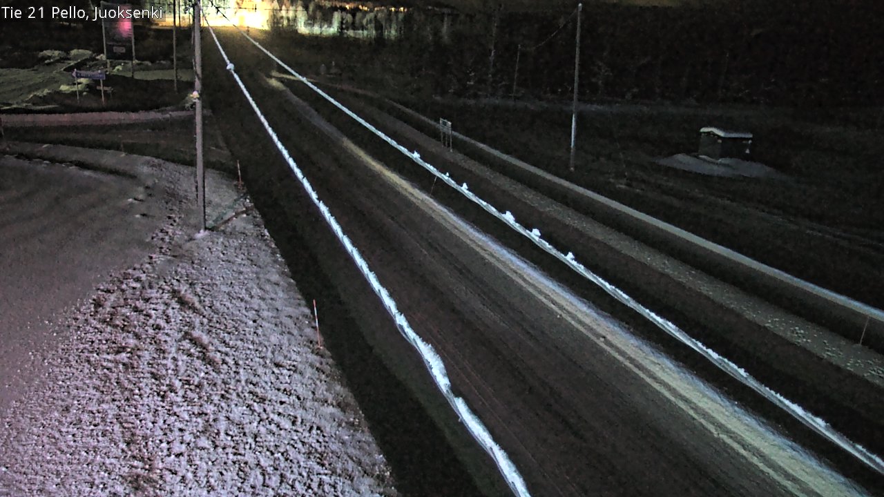 Weather Camera Image Road 21 Pello Juoksenki, Pello, Lappi