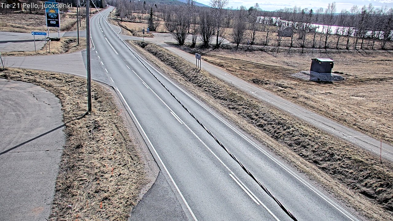 Weather Camera Image Väg 21 Pello Juoksenki, Pello, Lappi