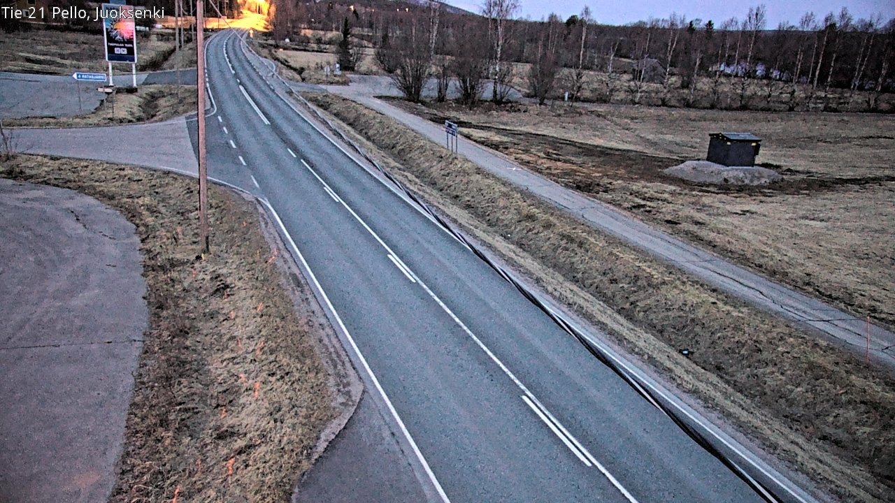 Weather Camera Image Väg 21 Pello Juoksenki, Pello, Lappi
