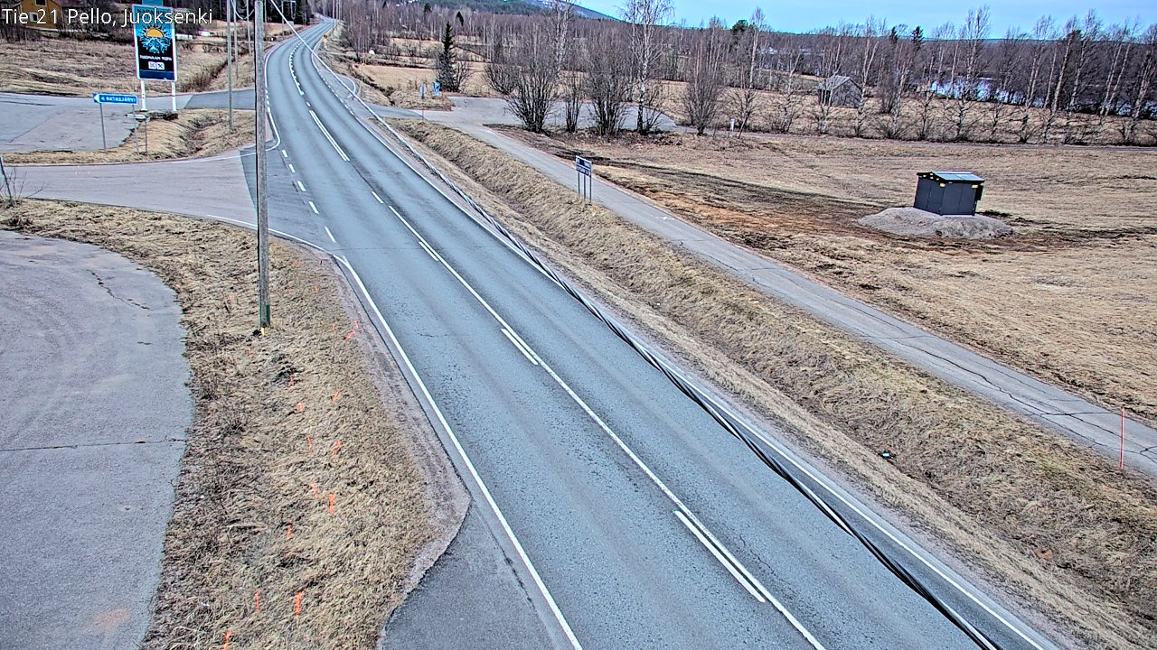 Weather Camera Image Väg 21 Pello Juoksenki, Pello, Lappi