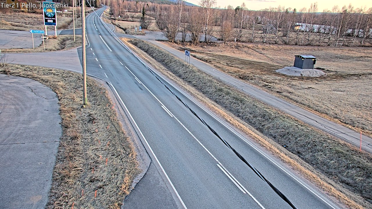 Weather Camera Image Väg 21 Pello Juoksenki, Pello, Lappi