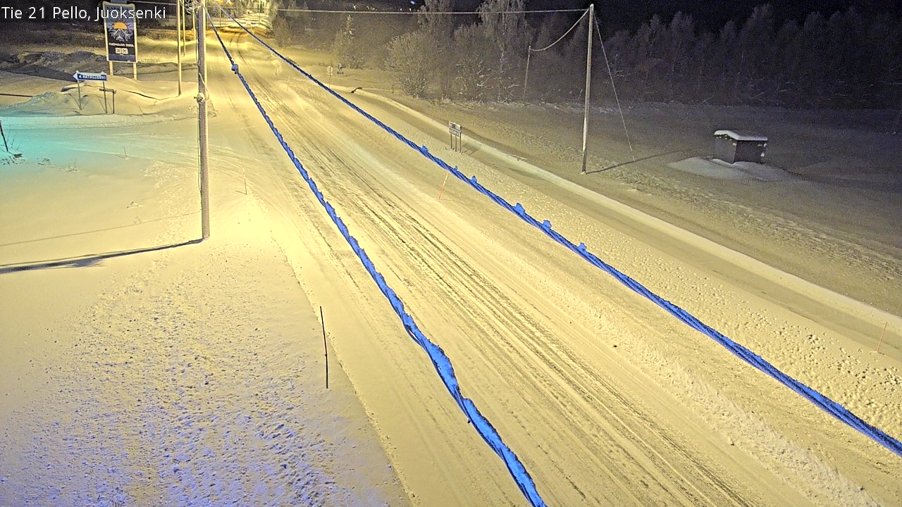 Weather Camera Image Road 21 Pello Juoksenki, Pello, Lappi