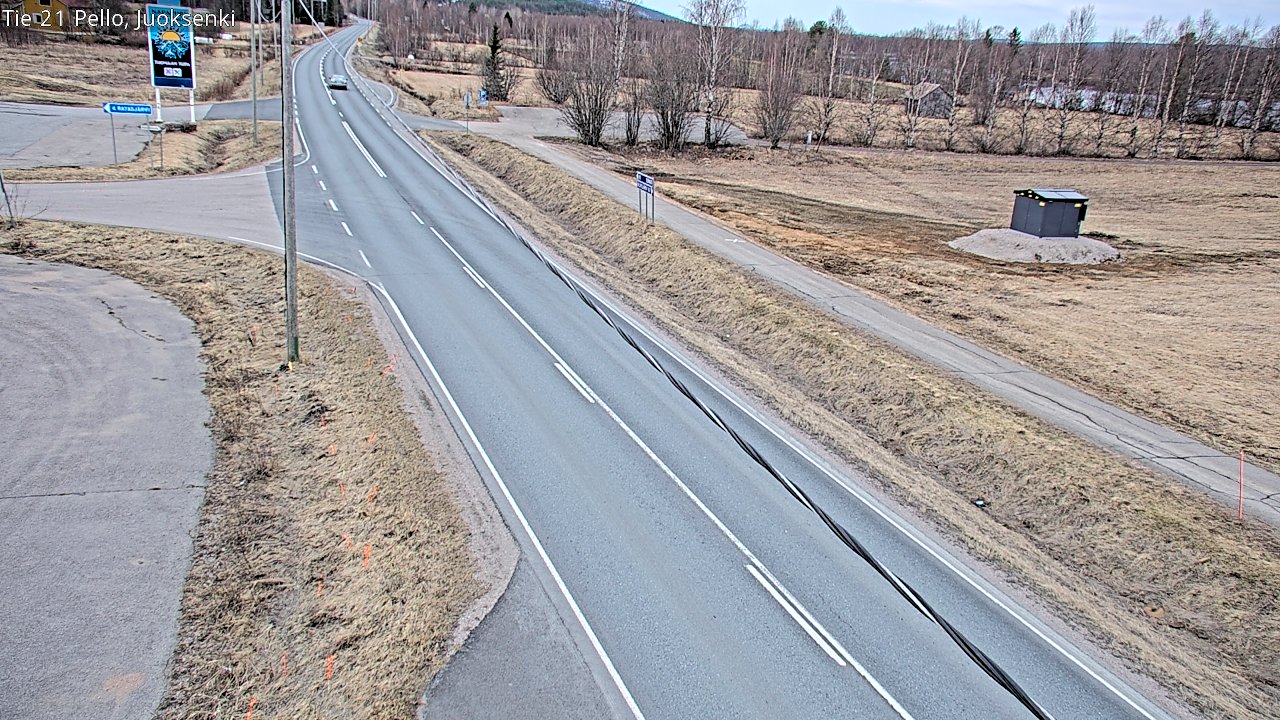 Weather Camera Image Väg 21 Pello Juoksenki, Pello, Lappi