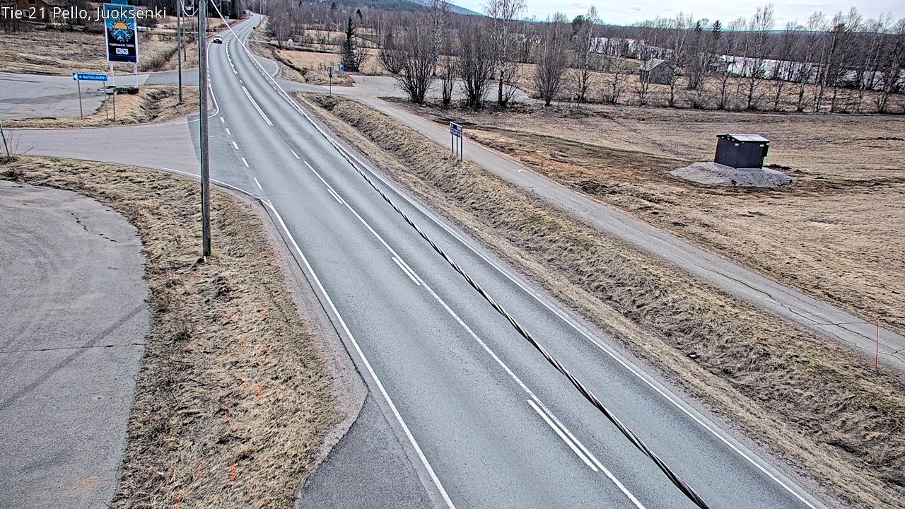 Weather Camera Image Väg 21 Pello Juoksenki, Pello, Lappi