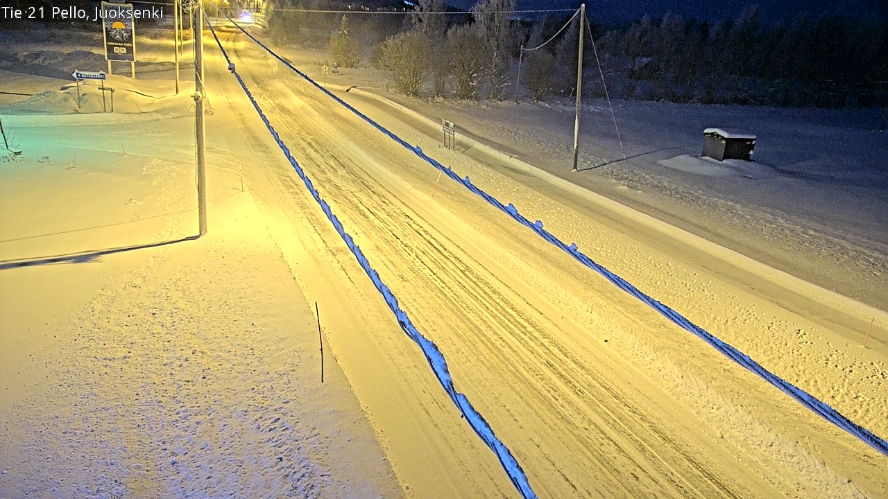 Weather Camera Image Road 21 Pello Juoksenki, Pello, Lappi