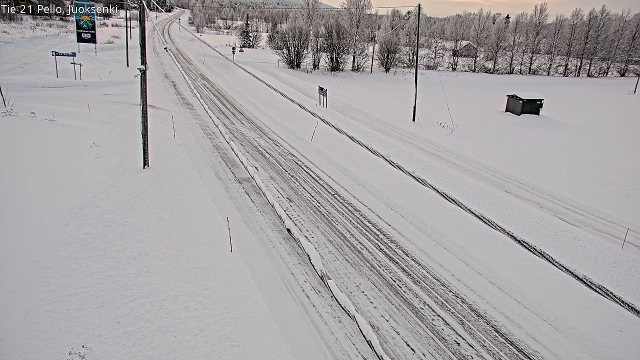 Weather Camera Image Road 21 Pello Juoksenki, Pello, Lappi