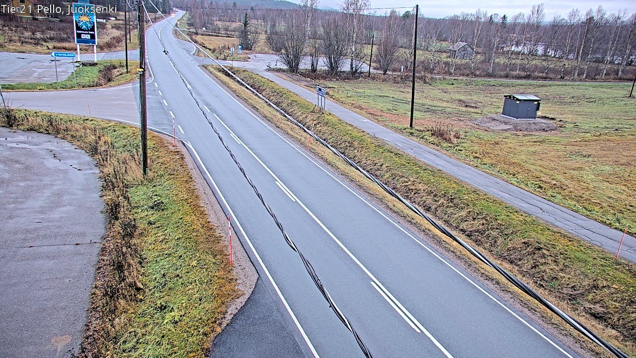 Weather Camera Image Väg 21 Pello Juoksenki, Pello, Lappi
